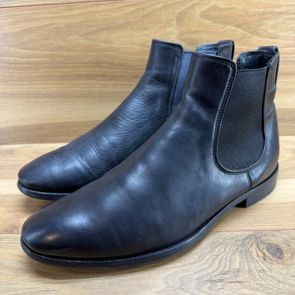 PAUL SMITH Chelsea Boots Mens US 9 UK 8 EU‎ 42 Black Leather Ankle Boots
